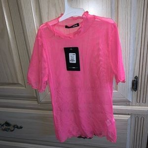 Fashion Nova “ On my time Mesh Top “